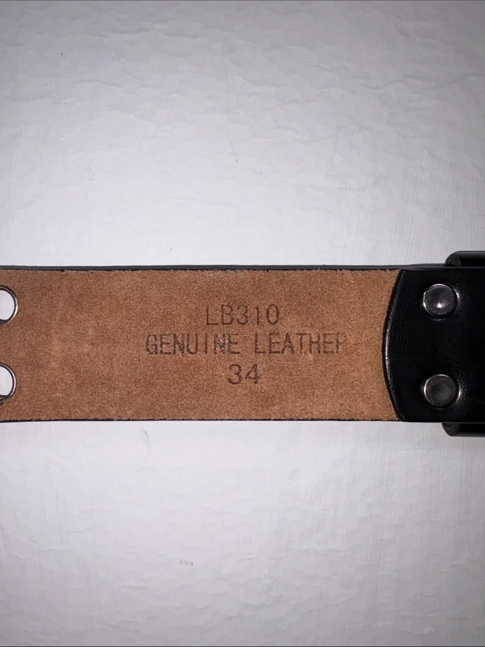 Black Leather Belt with Silver Grommets & Hardware